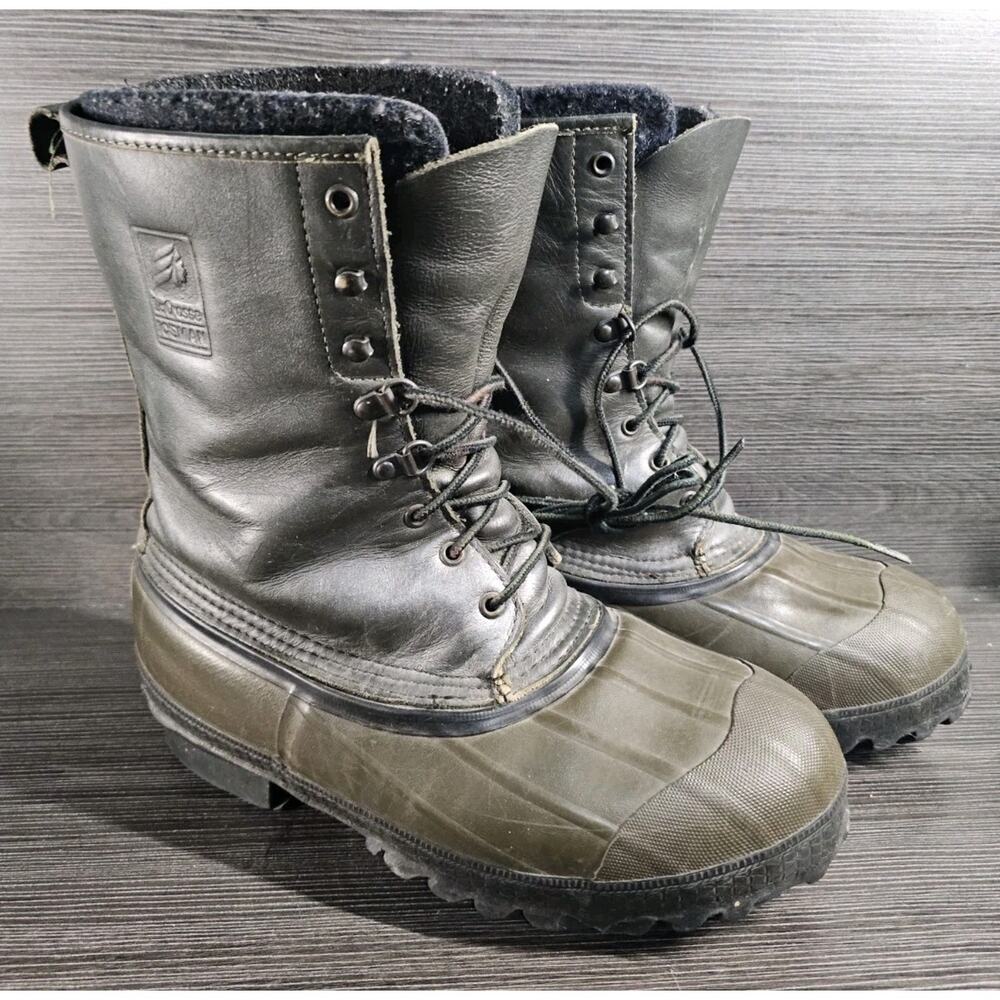 Lacrosse Iceman Insulated Rubber Boots Steel Shank Leather Upper Shoe Size 11